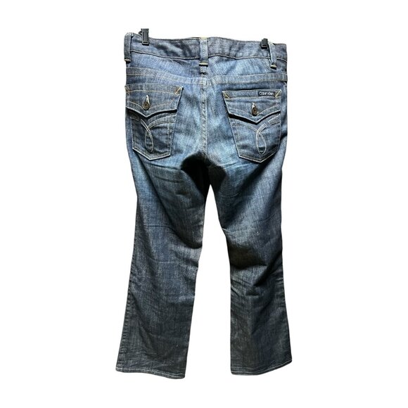 Awesome Calvin Klein Jeans Straight Women's 12 Blue Dark Wash Denim Lean Bootcut - Picture 5 of 11